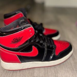 Nike Black and Red High-Top Sneakers